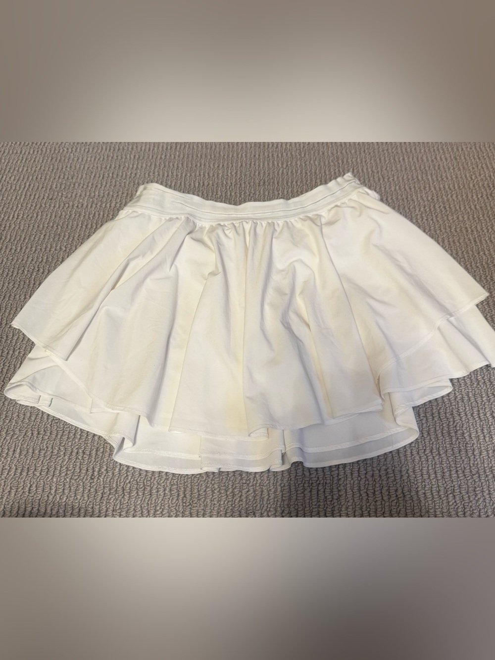 Lululemon White Layered Mini Skirt